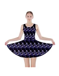 Polyester/Spandex General Print Stretchy Feathers Skater Dress 