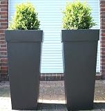 Details zu "2er Set Zink Blumenkübel Pflanzkübel Pflanzgefäße Übertöpfe Blumentöpfe "Mega Design" 90cm schwarz" Details zu "2er Set Zink Blumenkübel Pflanzkübel Pflanzgefäße Übertöpfe Blumentöpfe "Mega Design" 90cm schwarz"