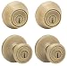 Kwikset 242T 5 CP Security Tylo Knob Combo Kit, Antique Brass, 2-Pack