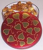 Gourmet Food : Scott's Cakes Garlic, Honey-Mustard, and Peanut Butter Pretzel Nuggets in a Heart Tin