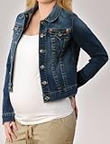 A Pea in the Pod Collection: True Religion Signature Pocket Plain Weave Denim Maternity Jacket