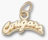 Washington State Cougars Arched Cougars 1/4 Charm - 14KT Gold Jewelry