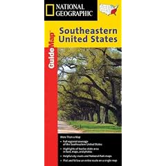 National Geographic Guide Map Southeastern United States of America
