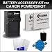 Clearmax 2 Pack Battery And Charger Kit For Canon PowerShot ELPH 300 HS ELPH 100 HS Digital Camera Includes 2 Extended Replacement Batteries For Canon NB-4L + 110/220 AC / DC Rapid Travel Charger + LCD Screen Protectors + Cleaning Kit