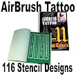 ABD TAT-SET11 AIRBRUSH TATTOO STENCILS SET 11 REUSEABLE TATTOO TEMPLATE SET
