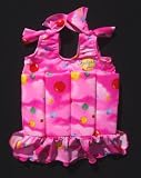 FloatSuit with adjustable buoyancy: Balloon print with bows & skirt, 1 to 2 years