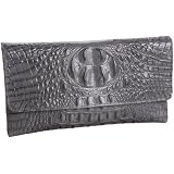 Jalda Croc-Embossed Brief Clutch
