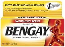 Bengay Menthol Pain Relieving Gel Vanishing Scent, 2 Ounce (Pack of 2)