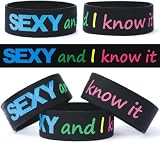 Sexy and I Know It One Inch Colorful Silicone Wristband