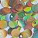Large Hole Round Sequin 20mm Gold Lazersheen Rainbow Reflective Metallic. Couture Paillettes. Made in USA