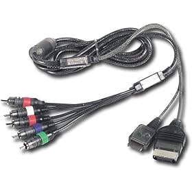GameShark HD Component Video Audio Cable for PS3, PS2, Nintendo Wii, Xbox 360 (6 ft.) by GameShark