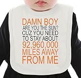 Damn Boy Are You The Sun Cause Slogan ネクタイを有する有機ビブ Medium
