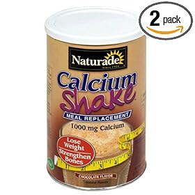 Naturade Calcium Shake Meal Replacement, Chocolate Flavor, 17.3-Ounce Canisters (Pack of 2)