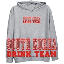 Sweatshirt Heather Gray " Drink Team South Korea " Country