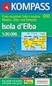 Kompass Karten, Isola d' Elba: Wandern, Rad, Seekarte / Escursioni, Bike, Nautica