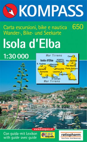 City Travel Guides Discounted  Bücher : Kompass Karten, Isola d' Elba: Wander-, Bike- und Seekarte. Carta escursioni, bike e nautica