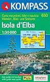 Kompass Karten, Isola d' Elba: Wandern, Rad, Seekarte / Escursioni, Bike, Nautica