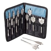 Bosch SB5013P Rapid Feed 13-Piece 1/4-Inch to 1-1/2-Inch Spade Drill Bit Assortment with Nylon Storage Pouch