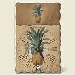 Tile Desk clock~ Pineapple~Artworks Home Accents~ desk clocks~ code 805