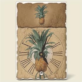 Tile Desk clock~ Pineapple~Artworks Home Accents~ desk clocks~ code 805
