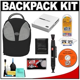 Digital Concepts Camera / Photo Backpack (EL-906) + Accessory Kit for Canon Rebel XSi, XS, XTi, 40D, Nikon D40, D60, D80, D200, D300, D700, Olympus Evolt E-410, E-420, E-510, E-520, and Sony Alpha A200, A300, A350, A700 Digital SLR