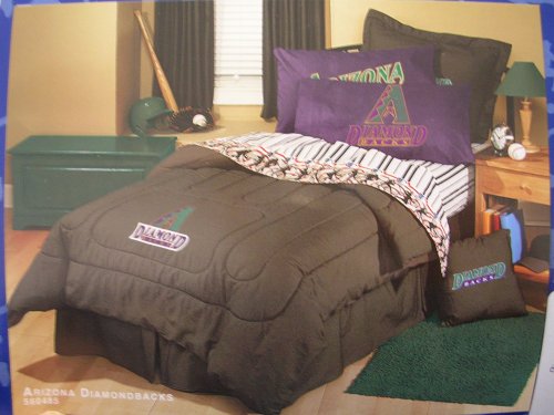 MLB Arizona Diamond Backs Twin Denim Bedding Comforter and Sheet Set