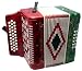 Full Size 3 Row Accordion - TriColor with Free Hardshell Carrying Case