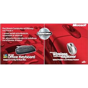 Microsoft Black Office Keyboard & Wireless IntelliMouse Explorer