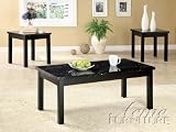 3pc Coffee Table and Black Finish