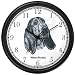Basset Hound (SC) Dog Wall Clock by WatchBuddy Timepieces (Slate Blue Frame)