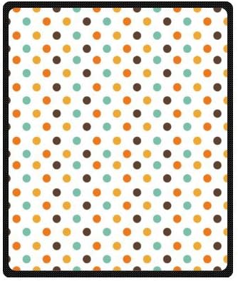 Modern Design Cartoon Colorful Spot Dots Fleece Blankets (Machine Washable) 50"x60" (Medium) Cartoon Bedroom Exclusive