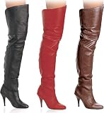 All Sexy Shoes - Legend-8868 Thigh High Spiked Heel Pointed Toe Boot