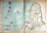 1872 Map Trinidad Tobago Grenada Barbados Guiana Dutch