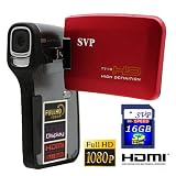 SVP T700 FULL HD 1080p 3.0 LCD RED DIGITAL VIDEO CAMCORDER + CAMERA!