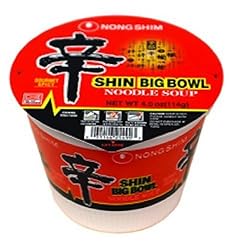Nong Shim Shin Big Bowl Noodle, 4-Ounce Bowls (Pack of 12)