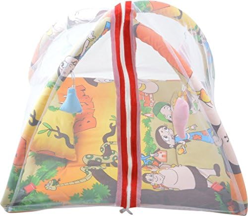 Royal Shri Om Rso Baby Bedding Playgym &amp; Baby Mosquto Net 0-3 months Multicolor