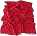 Solid Color Design High Grade Cashmere Blend 2 Ply Shawl Handmade in Nepal NEW