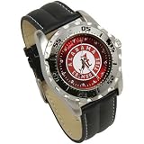 NCAA Alabama Crimson Tide Game Time Leather Watch - Black