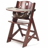 Keekaroo Height Right High Chair, Infant Insert and Tray Combo, Mahogany/Chocolate