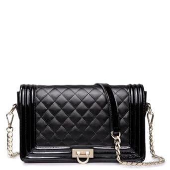 Classic Collection Women's Spiraea rhythm genuine leather Quilted chain lock series Shoulder bag