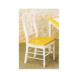 WHITE AND NATURAL NAPOLEON DINING SOLID WOOD CHAIRS SET OF 4 by Rainbow