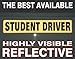 One Student Driver Magnet - Reflective Vehicle Car Sign - Larger Than the Others - Large 2