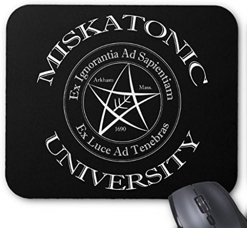 Pentys Miskatonic University Black Rectangle Non-slip Rubber Mouse Pad 10"x 8"