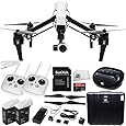 DJI Inspire 1 Quadcopter with 4K Camera and 3-Axis Gimbal Dual Remote Bundle (8 Items)