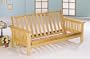 All Wood Futon in Mission Style Oak Finish Sofa Bed (Frame Only)