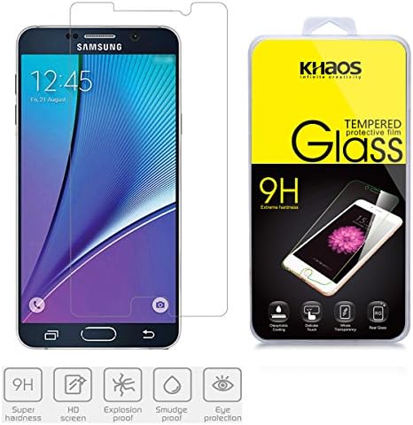 Samsung Galaxy Note 5 V Screen Protector, KHAOS® Premium Tempered 0.33mm Glass Screen Protector Film for Samsung Galaxy Note5