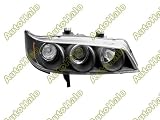 1994 - 1997 ( 1995 1996 ) / 94-97 ( 95 96 ) HONDA ACCORD EURO 1-PIECE PROJECTOR HEADLIGHTS - BLACK W/ BLUE - 2 / 4DR - W/ 2x HALO - W/ AMBER -YD