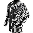 Fox Racing HC Checked Out Youth Boys MX Motorcycle Jersey w/ Free B&F Heart Sticker - White/Black