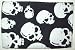 Black & White Skull Head Beach Towel Goth Punk 30 X 60
