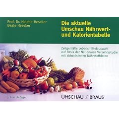 Die aktuelle Umschau N�hrwert- und Kalorientabelle
